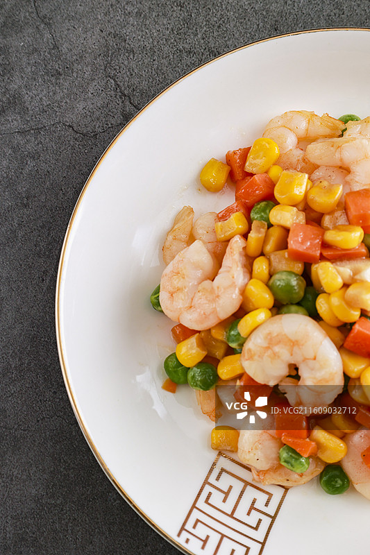 中餐美食 鲜虾仁玉米粒图片素材