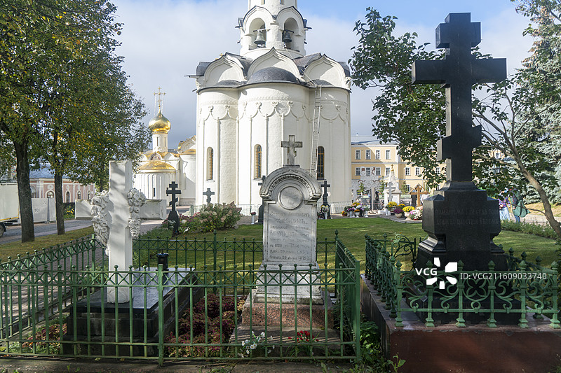 俄罗斯谢尔吉耶夫修道院墓地图片素材