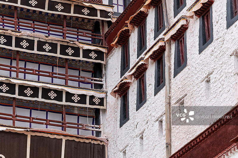 西藏拉萨布达拉宫内景藏式建筑图片素材