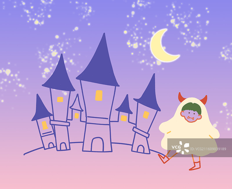 万圣节插画图片素材