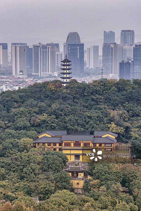 绍兴市诸暨市西施故里景点白天和夜景图片素材