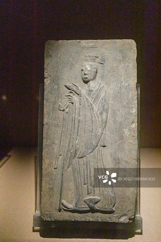 常州博物馆画像砖 南朝(420~589年)  1976年常州浦前戚家村出土图片素材