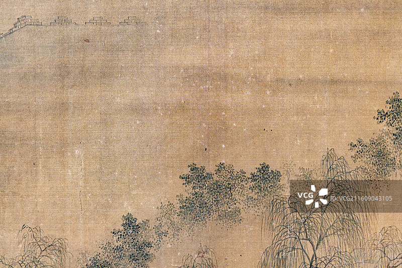 南京博物院藏明仇英绢本设色曲水流觞图卷图片素材