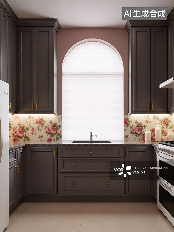 【AI数字艺术】现代厨房设计图片素材