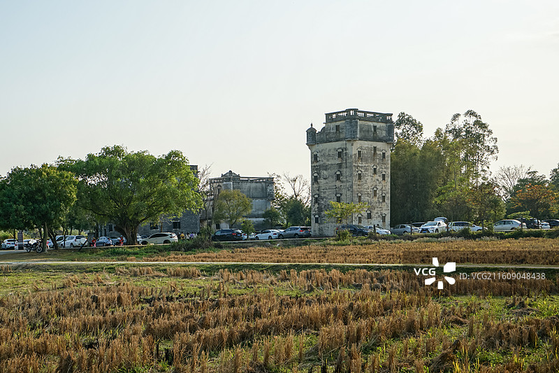 广东开平，自力村碉楼群图片素材