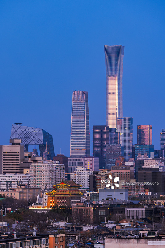 城市建筑日落与夜景风光图片素材