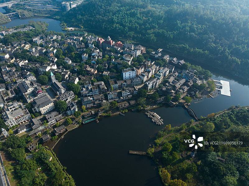 重庆两江国际影视城全景图图片素材