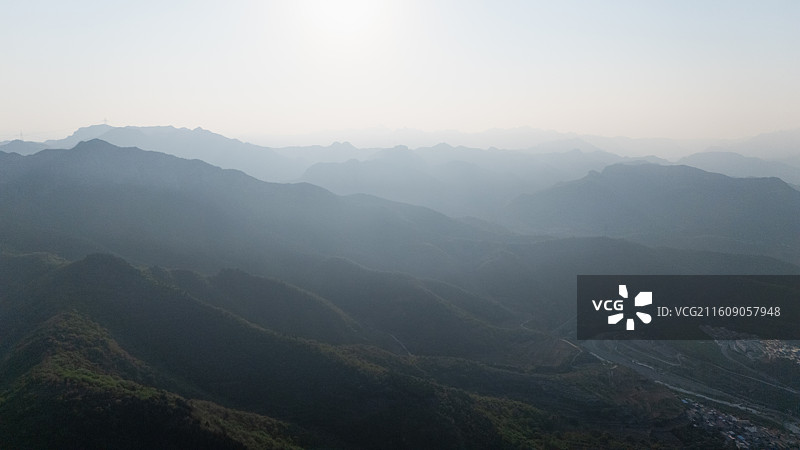 南太行山航拍图片素材