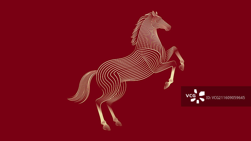 马年插画图片素材