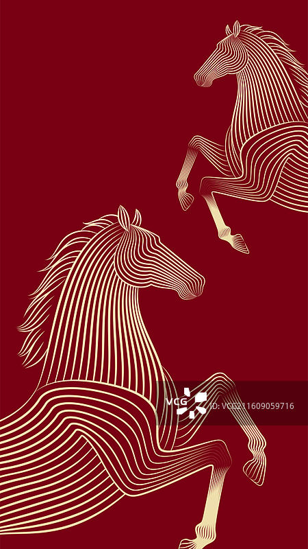 马年插画图片素材