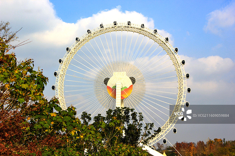 成都世界园艺博览会地标性摩天轮天府眼图片素材