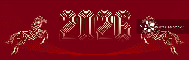 马年插画图片素材