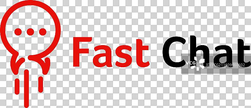 快速聊天标志设计概念，火箭或咨询图片素材