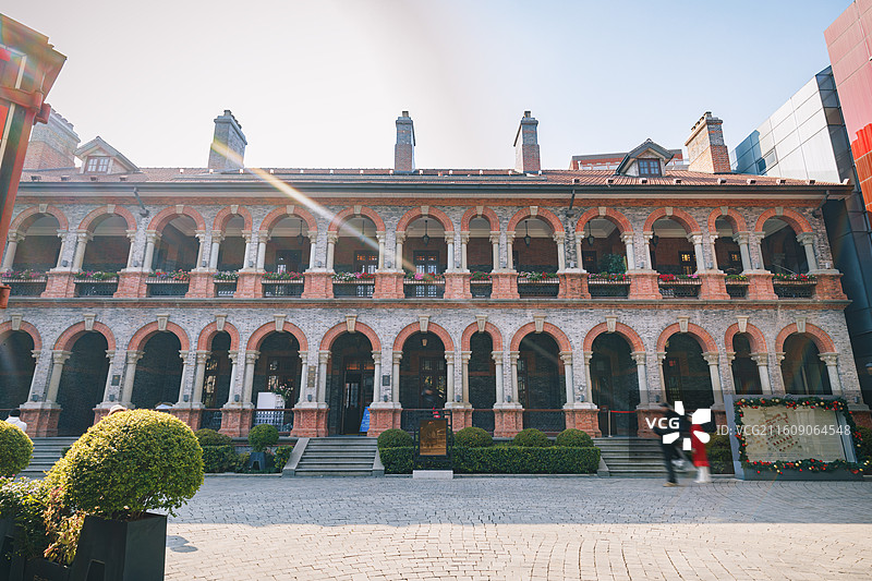 上海市黄浦区思南路思南公馆历史风貌商业街区图景图片素材