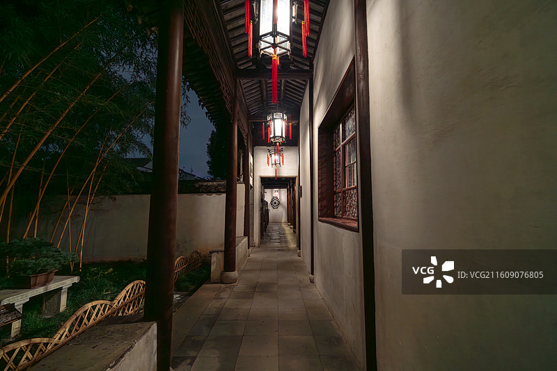 夜游沧浪亭图片素材