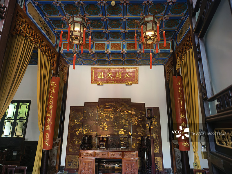 南京总统府景区内的太平天国天王府机密室图片素材