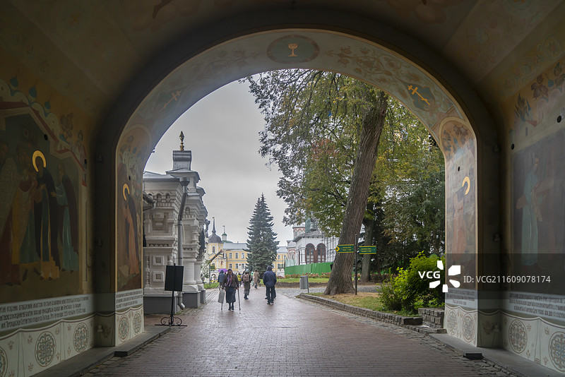 俄罗斯谢尔吉耶夫修道院大门图片素材