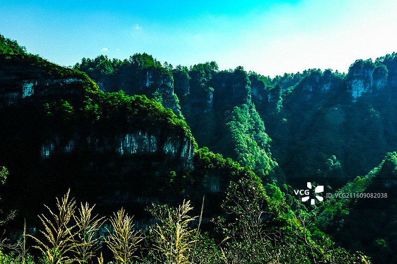 中国贵州省黔东南州施秉县云台山风光，世界自然遗产，施秉云台山风光，白云岩喀斯特，中国南方喀斯特图片素材