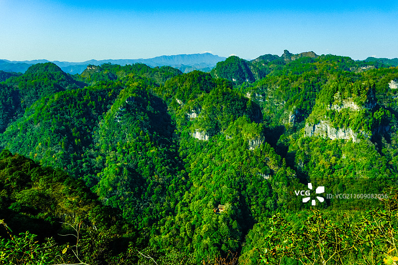 中国贵州省黔东南州施秉县云台山风光，世界自然遗产，施秉云台山风光，白云岩喀斯特，中国南方喀斯特图片素材