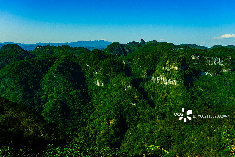 中国贵州省黔东南州施秉县云台山风光，世界自然遗产，施秉云台山风光，白云岩喀斯特，中国南方喀斯特图片素材