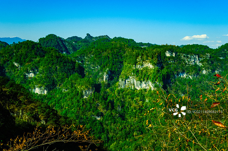 中国贵州省黔东南州施秉县云台山风光，世界自然遗产，施秉云台山风光，白云岩喀斯特，中国南方喀斯特图片素材