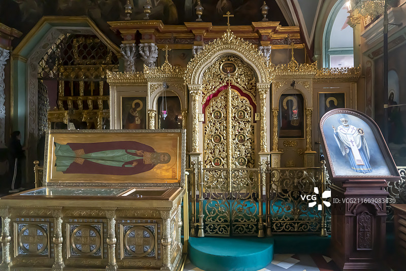 俄罗斯谢尔吉耶夫修道院圣三一大教堂谢尔吉耶夫墓图片素材