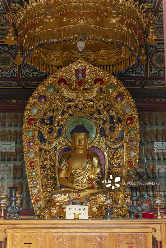 山西交城玄中寺千佛阁塑像图片素材