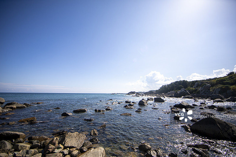 日本岩手县八户种差海岸的风光图片素材