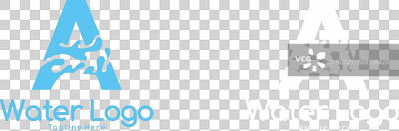 字母a标志，水花海浪标志设计图片素材