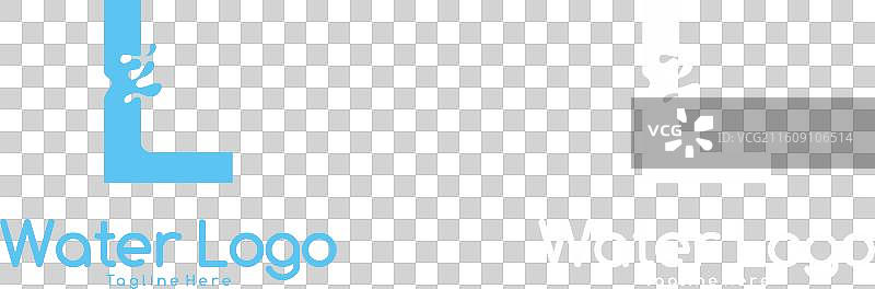 字母l标志飞溅水浪标志设计图片素材