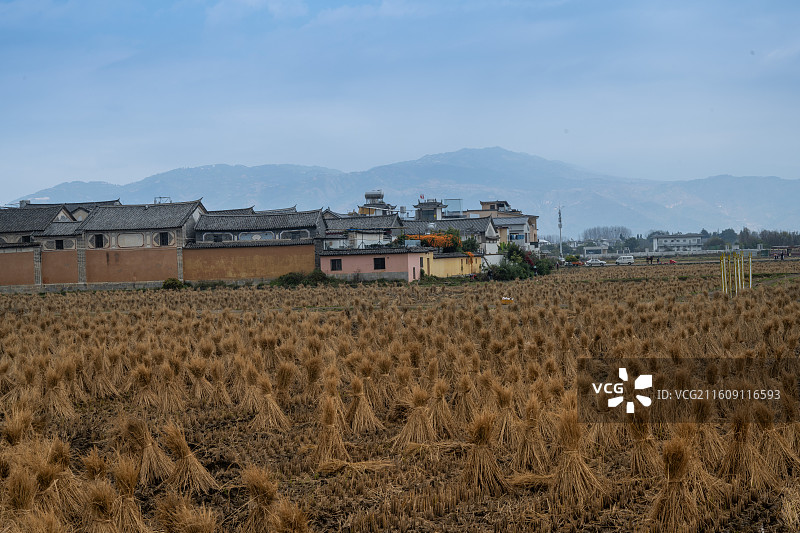 大理白族村庄图片素材