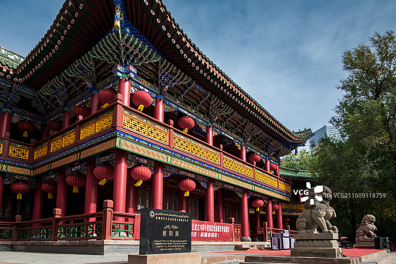 乌鲁木齐市人民公园朝阳阁图片素材