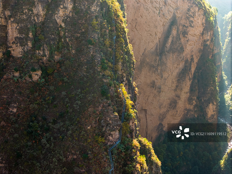四川凉山州昭觉县悬崖村航拍图片素材