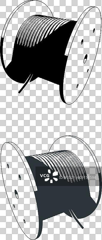 工业高压电缆卷盘图片素材