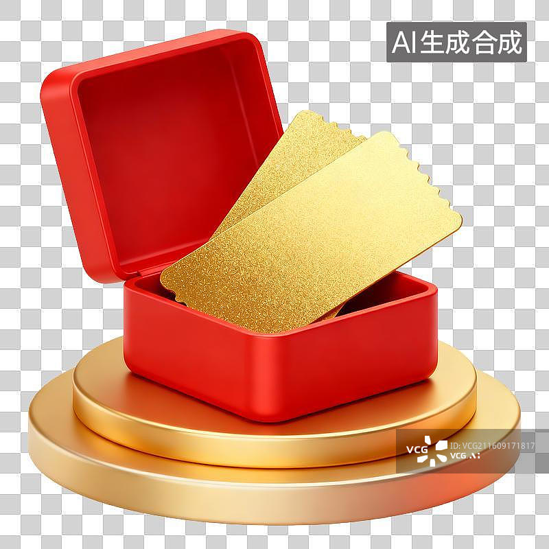 【AI数字艺术】礼盒优惠券图片素材