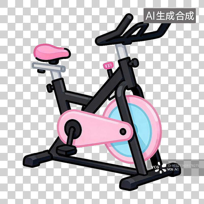 【AI数字艺术】一辆动感单车-健身运动器械图片素材