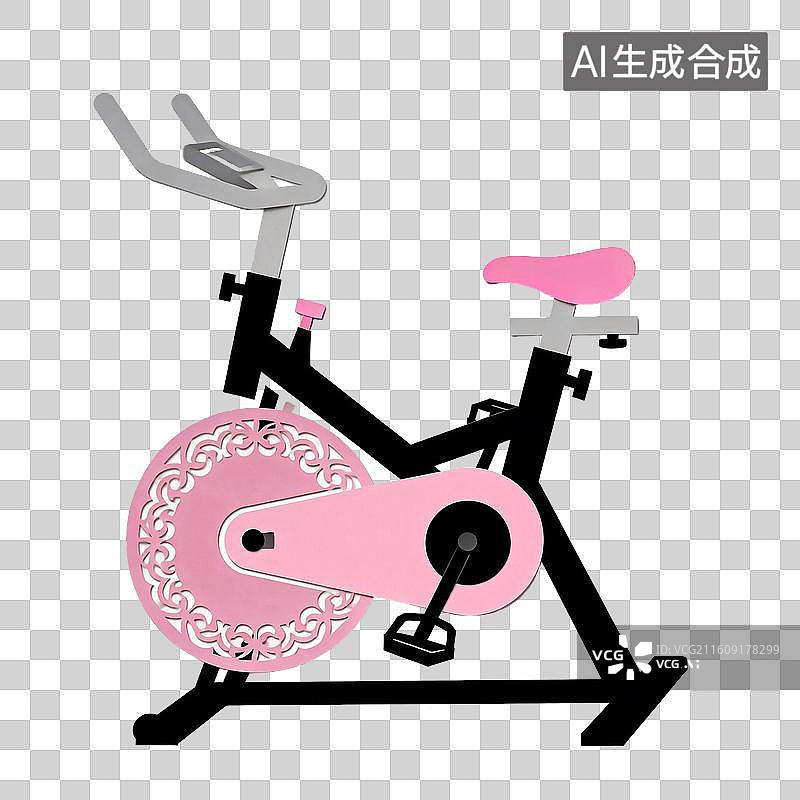 【AI数字艺术】一辆动感单车-健身运动器械图片素材