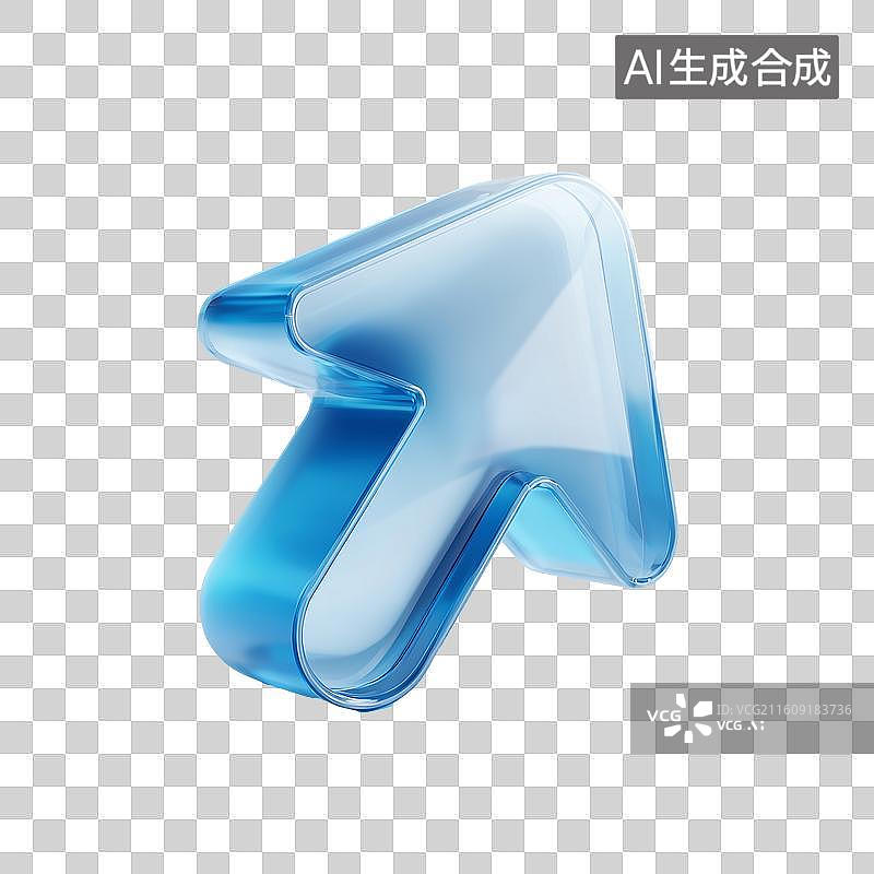 【AI数字艺术】3D上传箭头图标图片素材