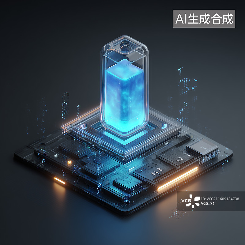 【AI数字艺术】风格化数字电池图片素材