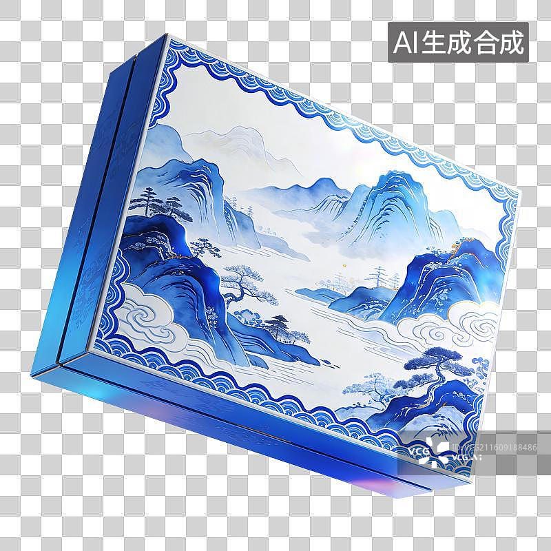 【AI数字艺术】漂浮在空中的礼物盒免抠图形图片素材