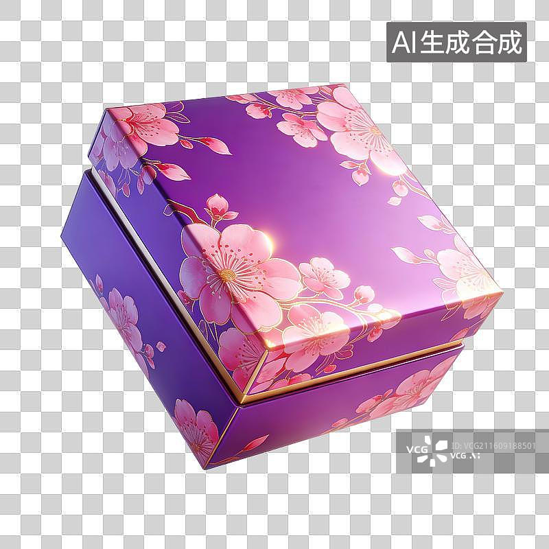 【AI数字艺术】漂浮在空中的礼物盒免抠图形图片素材