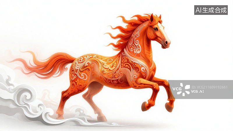 【AI数字艺术】生肖马年春节主题图片素材