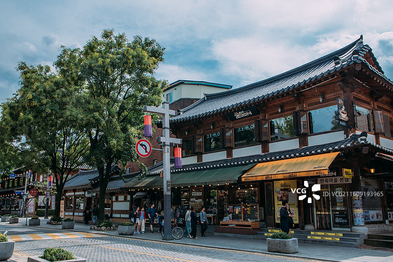韩国全州 韩屋村图片素材