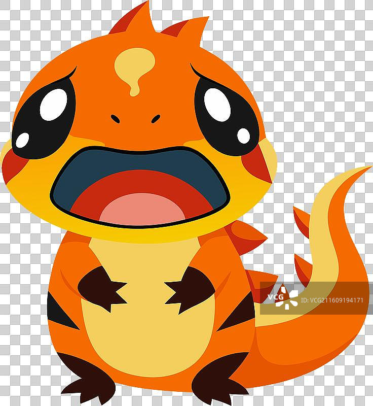 火蝾螈蜥蜴 卡哇伊图片素材