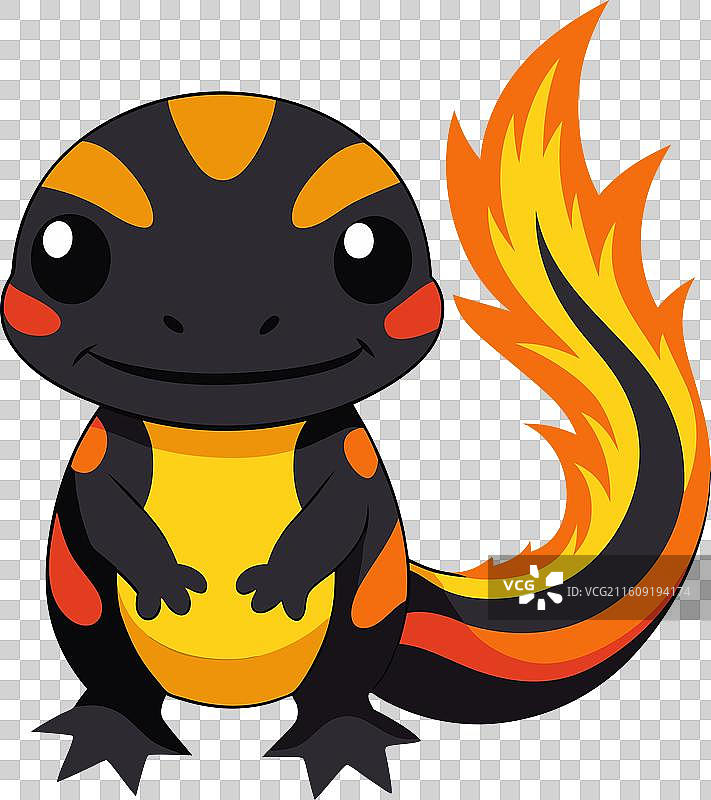 火蝾螈蜥蜴变得可爱图片素材