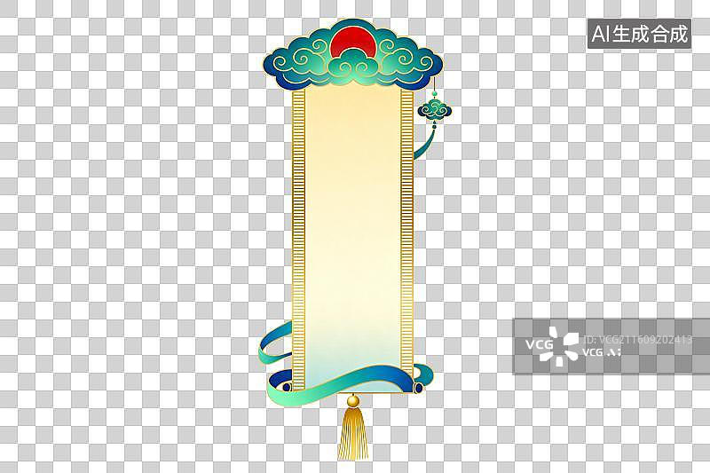 【AI数字艺术】古典卷轴装饰图案设计图片素材