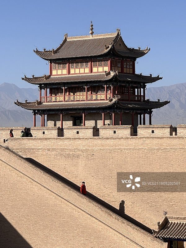 甘肃嘉峪关城墙图片素材