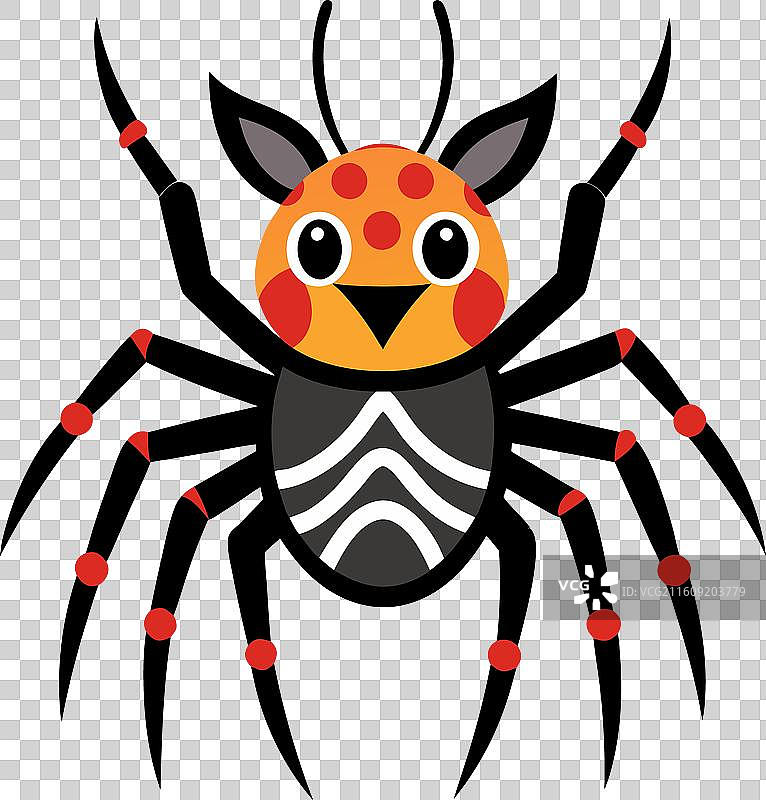 钓鱼蜘蛛敲打可爱图片素材