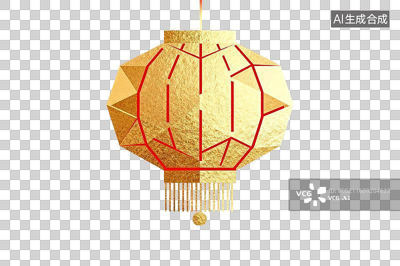 【AI数字艺术】金色灯笼悬挂装饰图案图片素材