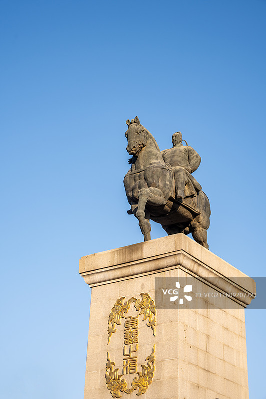 西安大唐不夜城李世民贞观之治主题雕塑图片素材